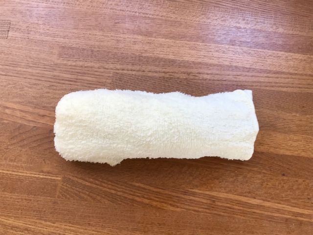 What is the wet towel wiping before your hands?