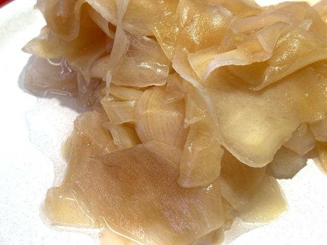 Is pickled ginger the sushi restaurant's designated "break-taker"?
